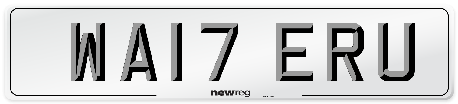 WA17 ERU Number Plate from New Reg